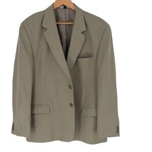 Doc‎ & Amelia Men's Two Button Suit Jacket Notch Polyester Brown Size 46